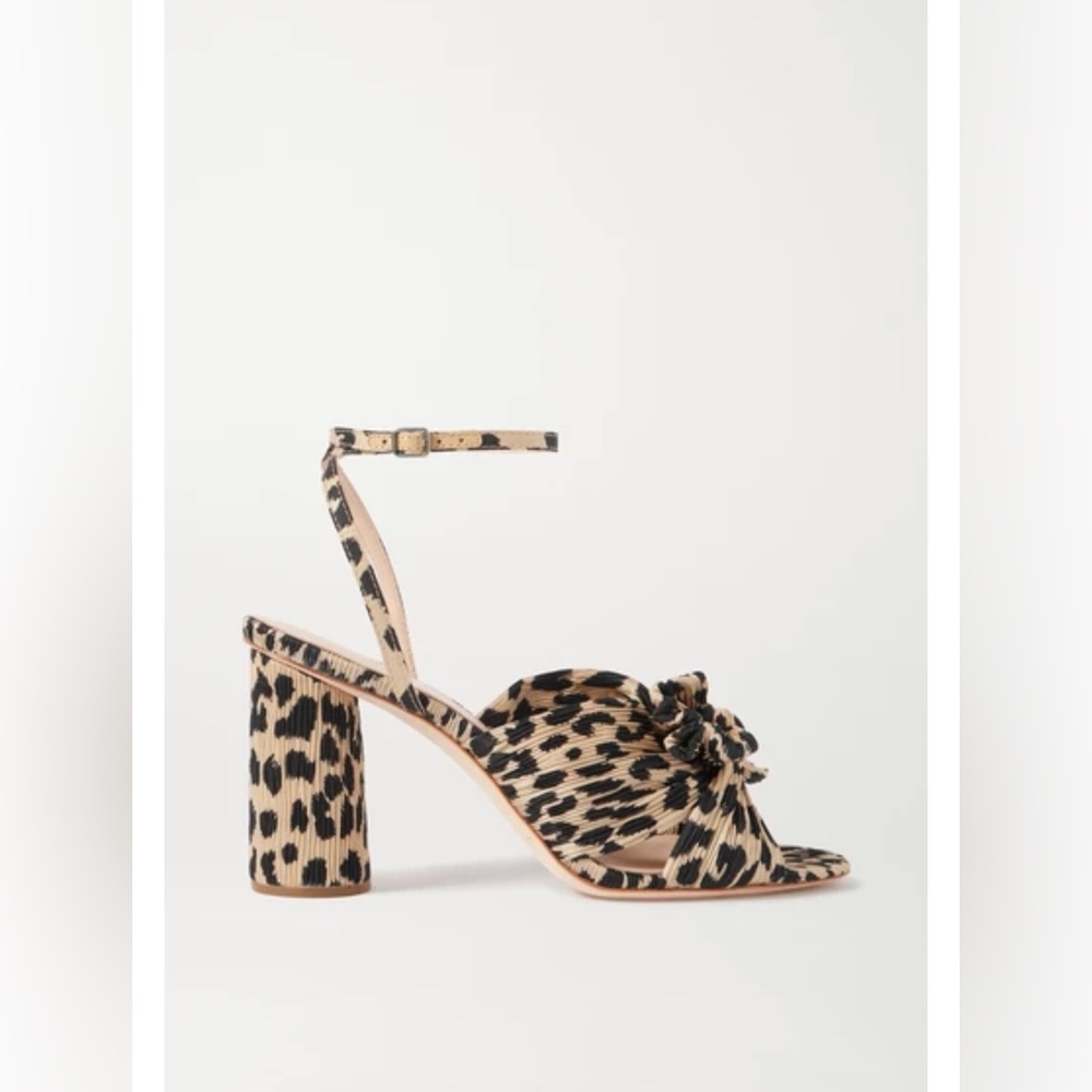 Loeffler Randall Camellia Leopard Bow heels